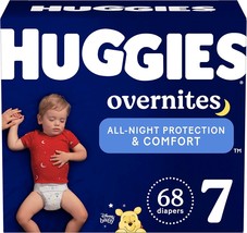 Huggies Size 7 Overnites Baby Diapers: Overnight Diapers, 7 - £80.64 GBP