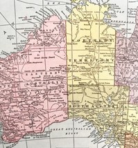 Map 1938 Australia New Zealand Tasmania Print Antique Ephemera Oceania DWU8 - £27.51 GBP