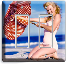 Marilyn Monroe Sexy Beach Bikini Double Gfi Decora Light Switch Wall Plate Cover - £7.82 GBP