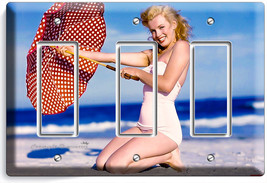 Marilyn Monroe Sexy Beach Bikini Triple Gfi Decora Light Switch Wall Plate Cover - £11.74 GBP
