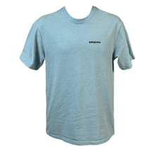 Patagonia Mens Blue Recycled Cotton Blend Regular Fit Logo Graphic T-Shi... - $18.98