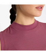 CALIA Women&#39;s Open Mesh Mock Neck Sleeveless Tank Mauveberry Size XL Pul... - $422.44 MXN
