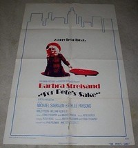 Barbra Streisand Movie Poster For Pete's Sake Vintage 1974 - $69.99