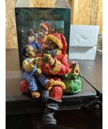 Sears And Roebuck Hand Painted Stocking Holder Santa And Child With Cocoa - €19,59 EUR