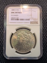1883-0 $1 Morgan Silver Dollar UNC Details NGC Certified Brilliant Uncir... - $89.18