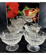 Mikasa Crystal Bounty Sherbet Footed Dishes Set Of 4 NOS - $20.97