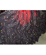 Deep Dark Onyx Black 25Yard Tribal Gypsy Jaipur Authentic Gypsy ATS Skirt - $136.75 CAD