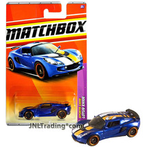 Year 2010 Matchbox Sports Cars 1:64 Die Cast Car #10 - Blue Roadster LOTUS EXIGE - $19.99