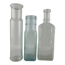 Lot of 3 Vintage Medium Bottles Decoration, Unbranded, Marked Bottoms - $11.64