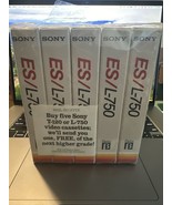 Lot of 5 Sony Dynamicron ES Beta L-750 Tapes Factory Sealed Blank Cassettes - $338.60 MXN