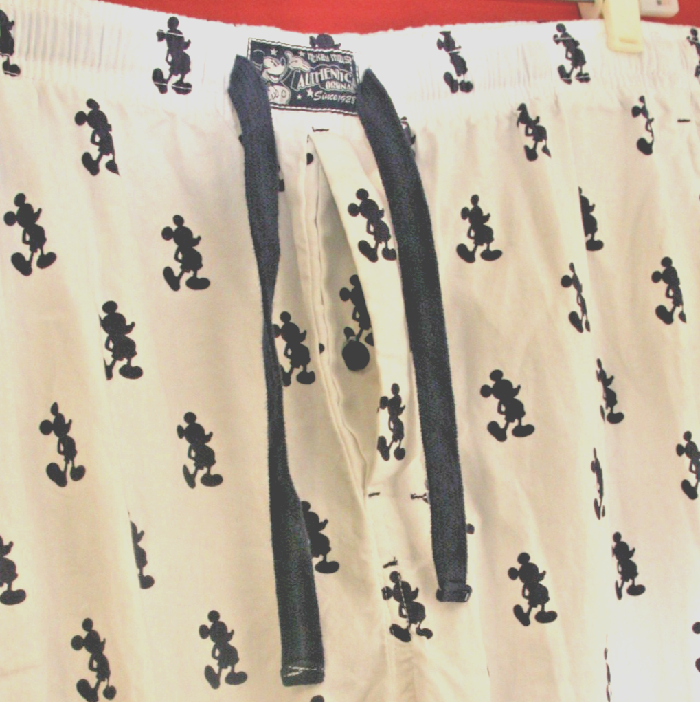 Disney Parks Mickey Mouse Original Pajama Lounge Pants Men's 2XL Authentic White Item image 4