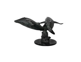 Bronze Two Whales Tabletop Sculpture on Marble Base - £4,139.86 GBP