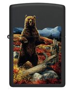 Zippo Lighter - Linda Picken Grizzly Bear Design Black Matte - 855815 - $43.45 CAD