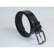 Men's Belt By PICCODER Turkey Genuine Leather Solid 3000 Navy Blue image 2