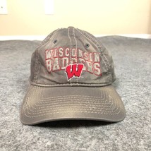 Wisconsin Badgers Mens Hat Gray Red Retro Adjustable The Game Cotton NCA... - $18.98