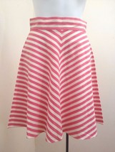 Ralph Lauren 4 Skirt Red White Chevron Striped A Line Lightweight Cotton - $19.58