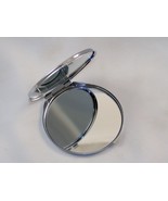 Polished Metal Compact Purse Mirror w/Dual View, Monogram Initial &amp; Flor... - $13.63 CAD