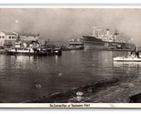 Center Pier Ships in Harbor Yokohama Japan UNP WB Postcard K18 - $6.88