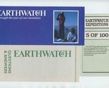 Earthwatch Brochures 1987 Expeditions Questions &amp; Answers &amp; Membership  - $17.82
