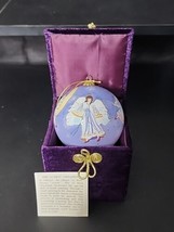 Li Bien Angel 2004 Christmas Ornament Lavender White Angels Hand Painted... - £27.56 GBP