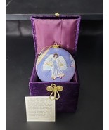 Li Bien Angel 2004 Christmas Ornament Lavender White Angels Hand Painted... - £27.64 GBP