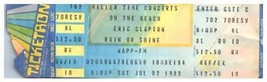 Eric Clapton Concerto Ticket Stub Luglio 2 1983 New York Città Untorn - £39.69 GBP