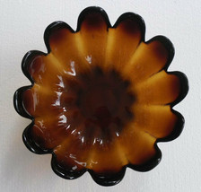 1960&#39;s Blenko Handcrafted  Glass by Wayne Husted Amber Color Mid-Century Collect - £56.94 GBP