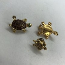 Vintage Animal Jewelry lot small pins Turtles Beach Boho Reptiles Scatter Lapel - £10.27 GBP