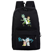WM Rick And Morty Backpack Daypack Schoolbag Black Bag Step Back - £19.17 GBP