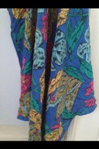 multicolor flower scarf by echo 100% silk - $49.99