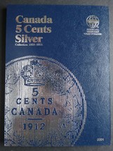 Whitman Canada 5 Cents Silver Coin Folder 1858-1921 Album Book 3201 - £6.82 GBP