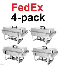 Catering Fed Ex 4 Pack Chafer Chafing Dish Sets 8 Qt Party Pack New Holiday - £478.50 GBP