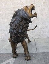 Monumental Savage Lion in Lost Bronze Statue Sculpture Signed Barye - £5,367.82 GBP