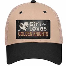 This Girl Loves Her Golden Knights Novelty Khaki Mesh License Plate Hat Tag - £22.84 GBP