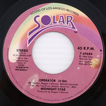 Midnight Star – Operator / Playmates - 1984 Funk- 45 rpm 7&quot; Single Solar 7-69684 - £4.38 GBP