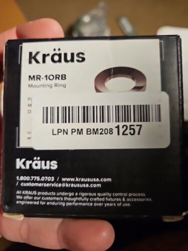 KRAUS Mounting Ring Solid Brass 3.2&quot; Dia x .5&quot; - MR-1ORB - $26.73