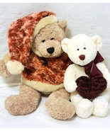 TWO 2 Ganz BEARS ~Valentine HEARTILY  &amp; Christmas HERALD Both New with Tags - £11.72 GBP