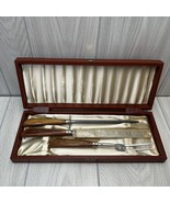 Washington Forge Carving Set OB Pakkawood Sheffield Stainless Blades 3 P... - £21.10 GBP