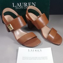 Lauren Ralph Lauren Braidan Brown Leather Sandals US 8.5B - $74.99