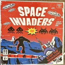 Space Invaders A Co-Op Dexterity Board Game Taito Taitronics Buffalo Games New - $9.50