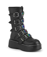 DEMONIA EMILY-330 Women&#39;s 2&quot; Platform Calf High W/5 Buckle  Metal Straps... - £97.74 GBP+