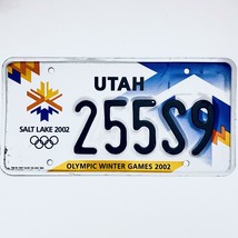 2002 United States Utah Olympic Winter Games Passenger License Plate 255S9 - £20.15 GBP