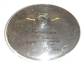 Farberware Stainless Steel Cookware Lid 7 15/16&quot; Lip to Lip Diameter For... - $273.97 MXN