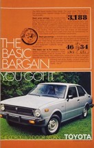 1978 Print Ad Toyota Corolla 2-Door Sedan Super Saver Economy - £12.34 GBP