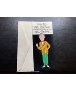 Vtg 1963 MCM Smile Contemporary Card greeting card funny, unused..felt - $27.12 CAD