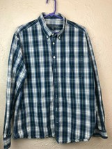 Old Navy Mens Size XL Plaid Long Sleeve Button-Down Collar - $15.68