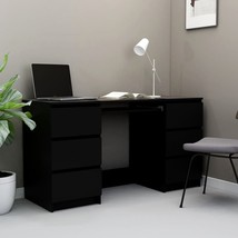  Writing Desk Black Engineered Wood 55.1 in x 19.7 in x 30.3 in - $7,461.29 MXN