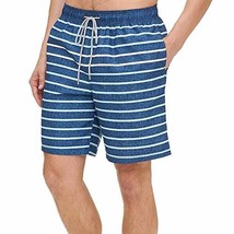 Kirkland Signature Men&#39;s Elastic Swim Short Trunk (Blue Varsity Stripe XXL) - $17.94