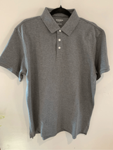 BONOBOS Grey Polo Shirt-Standard Fit Cotton Short Sleeve Large EUC Mens - £9.75 GBP