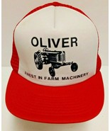 Oliver Tractor Truckers Snapback Hat Finest In Farm Machinery 80&#39;s - £18.26 GBP